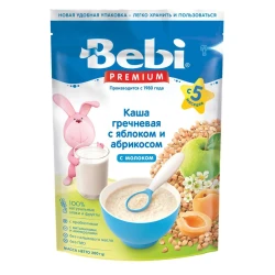 Каша Bebi из гречки с молоком, сушеными абрикосами и яблоками (5 мес.+), 200 гр купить в Кишиневе. Фото 1