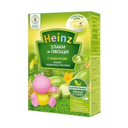 Каша Heinz рисово-пшеничная с кабачком (5+ мec), 200 гр купить в Кишиневе. Фото 1
