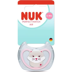 Пустышка ортодонтическая силиконовая NUK Perfect Match Air в асс., 6-18 мес купить в Кишиневе. Фото 7
