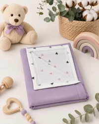 Пледик PernaMea Heart Purple 90x90 см купить в Кишиневе. Фото 2
