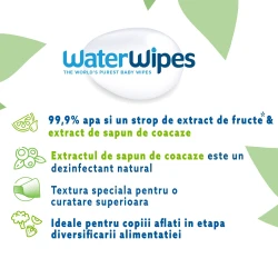 Салфетки влажные Water Wipes Soapberry, 4x60 шт. купить в Кишиневе. Фото 4
