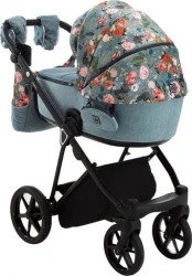 Carucior 3 in 1 Adamex Porto Flowers Blue cumpăra în Chișinau. Foto 3