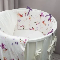 Lenjerie de patut 6 piese Perina Acuarela Oval Alb cumpăra în Chișinau. Foto 2