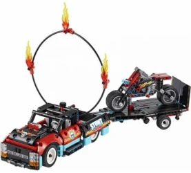 Set construcție Lego Technic Spectacol de cascadorii pe camioane și motocicleter, 610 elemente cumpăra în Chișinau. Foto 3