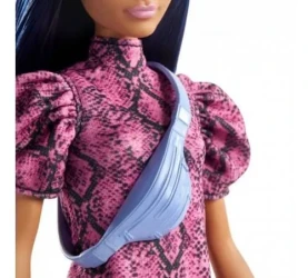 Păpușă Barbie „Fashionista” într-o rochie cu imprimeu de piele de șarpe cumpăra în Chișinau. Foto 3