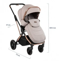Коляска 3 в 1 KikkaBoo Angele Chrome Grey купить в Кишиневе. Фото 17