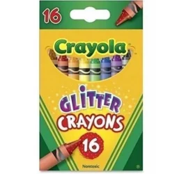 Восковые мелки с блестками Crayola (16 шт.) купить в Кишиневе. Фото 1