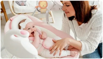Детское кресло-качалка Lionelo Robin Beige купить в Кишиневе. Фото 6