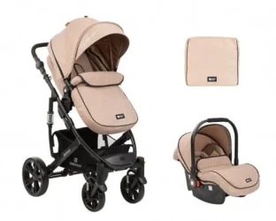 Коляска 3 в 1 трансформер KikkaBoo Beloved Beige купить в Кишиневе. Фото 14