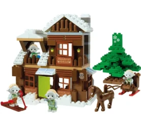 Set construcție Androni Giocattoli Maximilian Families Baza de ski, 203 elemente cumpăra în Chișinau. Foto 2