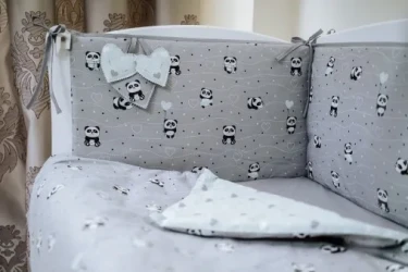Lenjerie de patut 8 piese PernaMea Baby Panda Turcoaz cumpăra în Chișinau. Foto 4