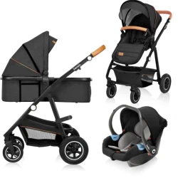 Коляска 3 в 1 Lionelo Amber Grey Graphite купить в Кишиневе. Фото 2