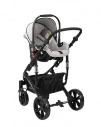 Коляска 3 в 1 трансформер KikkaBoo Beloved Light Grey купить в Кишиневе. Фото 8