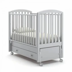 Детская кроватка качалка с ящиком (на колесах) Gandylyan Дени белая ночь купить в Кишиневе