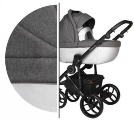 Коляска 2 в 1 Bebello Baby Merc Белый Графит купить в Кишиневе. Фото 7