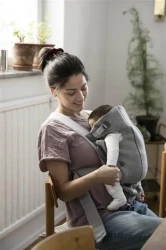 Анатомический мультифункциональный рюкзак-кенгуру BabyBjorn Mini Light Grey, 3D Jersey купить в Кишиневе. Фото 3