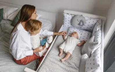 Детская кроватка DeSon Mriya Combi Ваниль/Орех с ящиком купить в Кишиневе. Фото 4