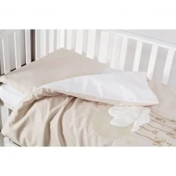 Комплект в кроватку (3 элемента) Babycentre & Twins Moonlight Beige купить в Кишиневе. Фото 2