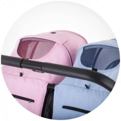 Cărucior pentru gemeni Chipolino 2 Classy Blue Pink cumpăra în Chișinau. Foto 9