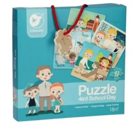 Puzzle din lemn 4-în-1 Clasic World "Școala" cumpăra în Chișinau. Foto 1