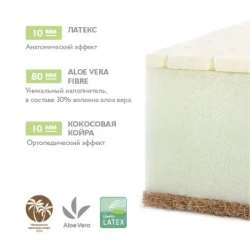 Матрас детский Plitex Aloe Vera Oval 1250х750х100мм купить в Кишиневе. Фото 3