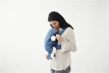 Анатомический мультифункциональный рюкзак-кенгуру BabyBjorn Mini Vintage Indigo, хлопок купить в Кишиневе. Фото 2
