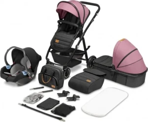Carucior 3 in 1 Lionelo Amber Pink Rose cumpăra în Chișinau. Foto 2