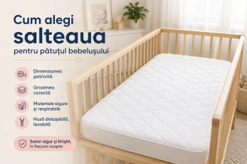 Cum alegi salteaua pentru pătuțul bebelușului