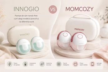 Pompe de sân hands-free: cum alegi modelul potrivit și ce diferențe sunt între InnoGIO și Momcozy?